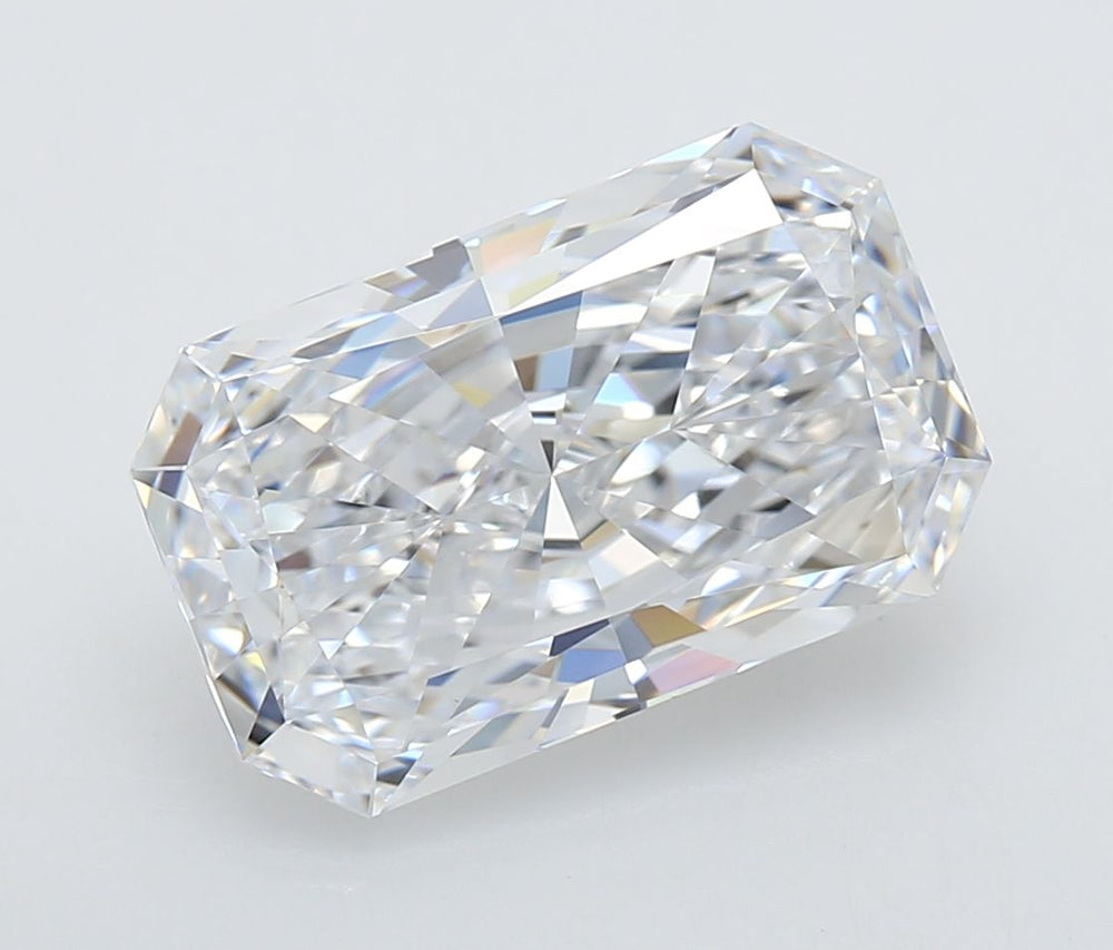 3.5 Carat Radiant Lab Diamond with  Cut Diamond in 14KT  view 1
