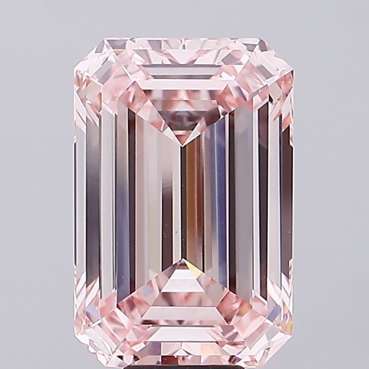 11.06 Carat Emerald Lab Diamond with  Cut Diamond in 14KT  view 1
