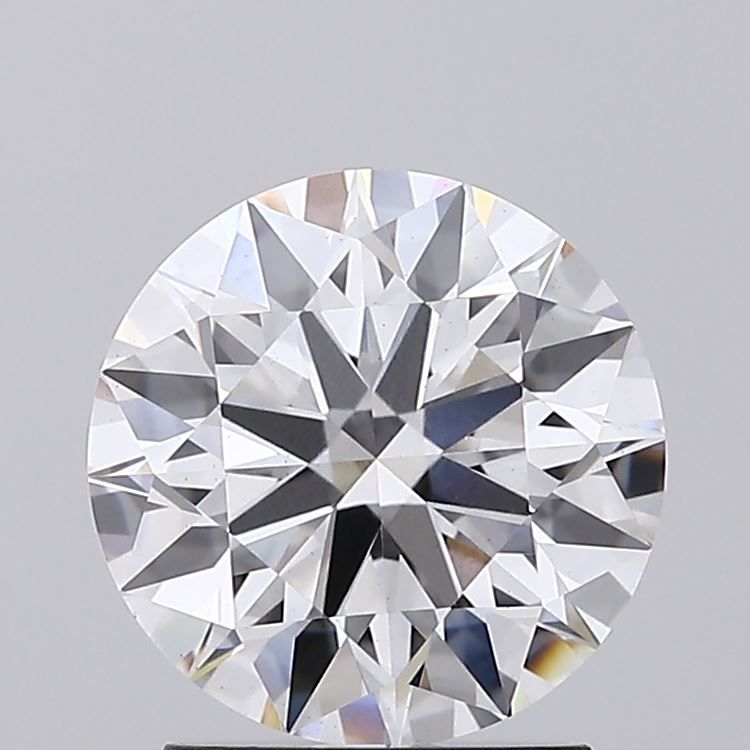 2.04 Carat Round Lab Diamond with  Cut Diamond in 14KT  view 1
