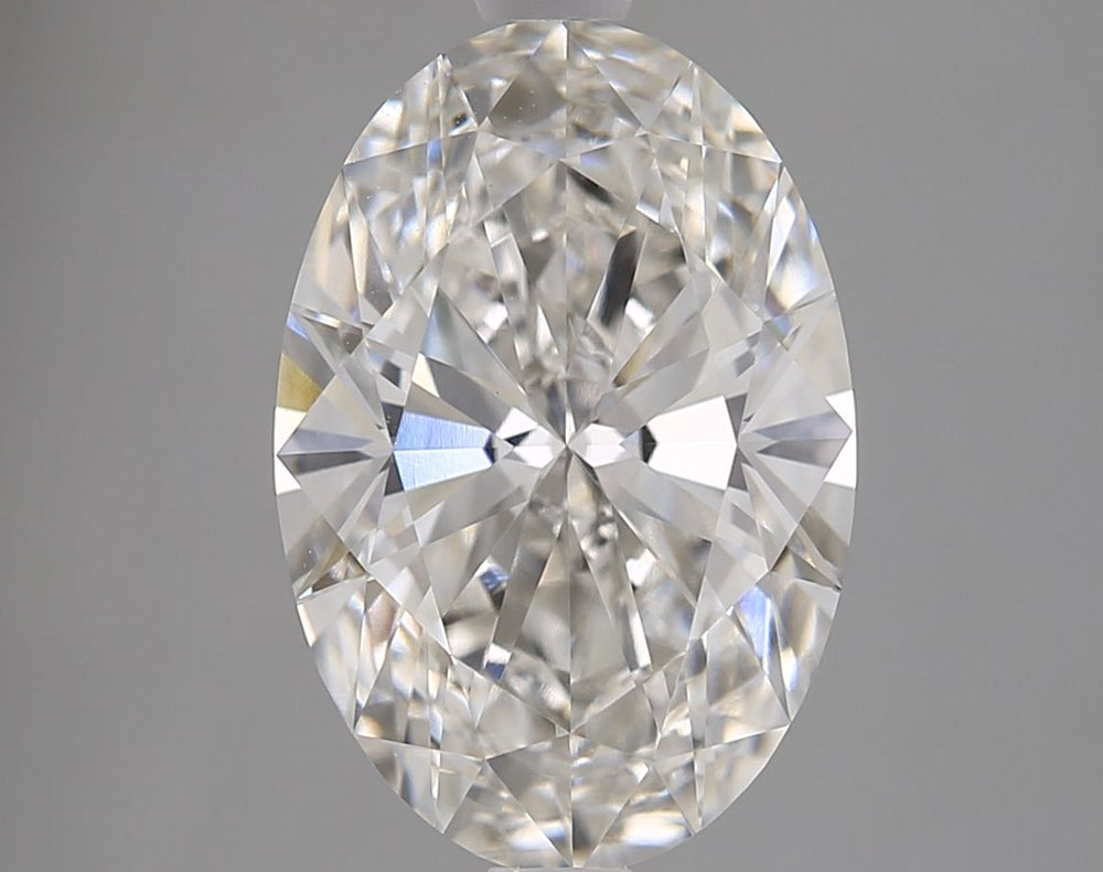 3.02 Carat Oval Lab Diamond with  Cut Diamond in 14KT  view 1
