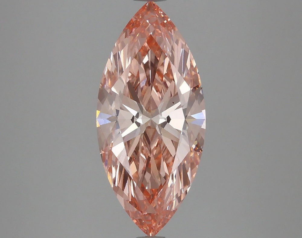 2.94 Carat Marquise Lab Diamond with  Cut Diamond in 14KT  view 1
