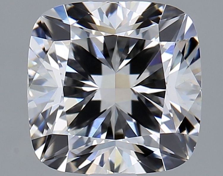 1.91 Carat Cushion Lab Diamond with  Cut Diamond in 14KT  view 1
