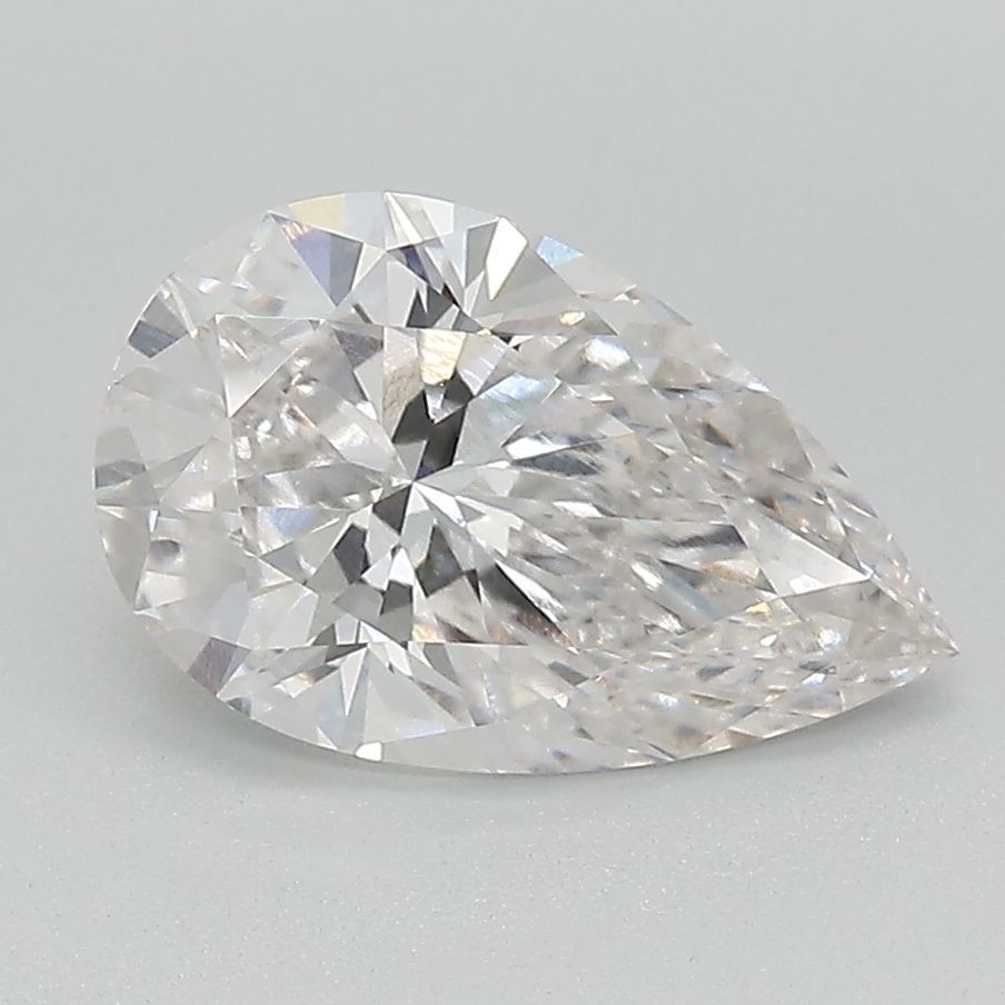1.95 Carat Pear Lab Diamond with  Cut Diamond in 14KT  view 1
