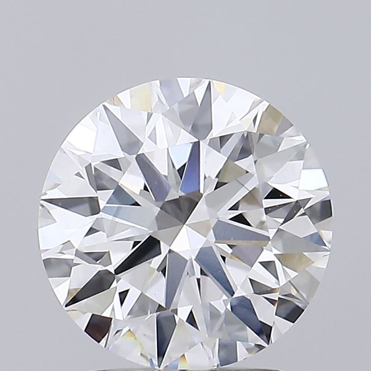 2.52 Carat Round Lab Diamond with  Cut Diamond in 14KT  view 1
