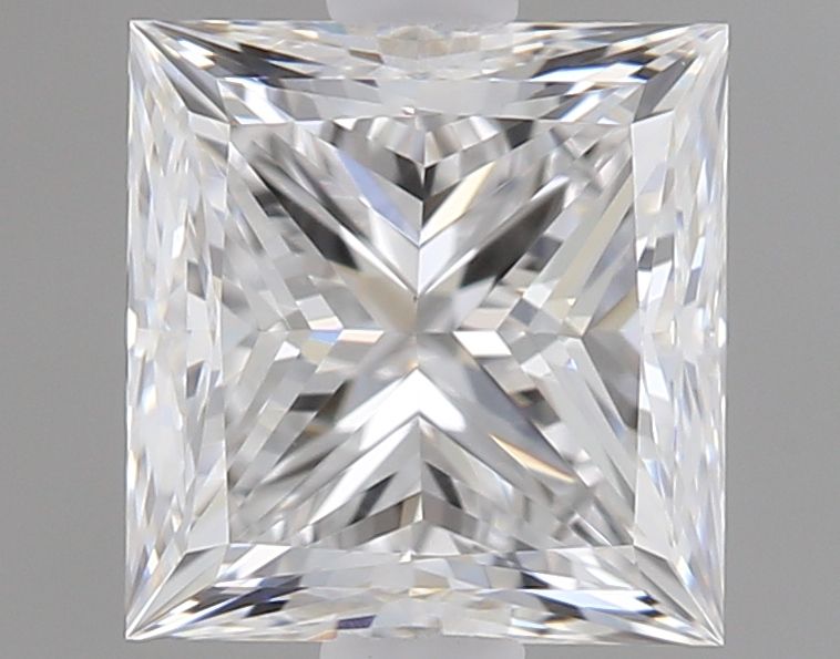 0.82 Carat Princess Natural Diamond with  Cut Diamond in 14KT  view 1
