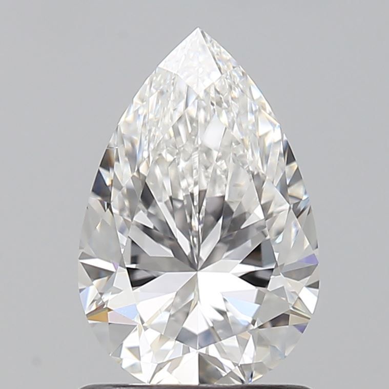 1.01 Carat Pear Natural Diamond with  Cut Diamond in 14KT  view 1
