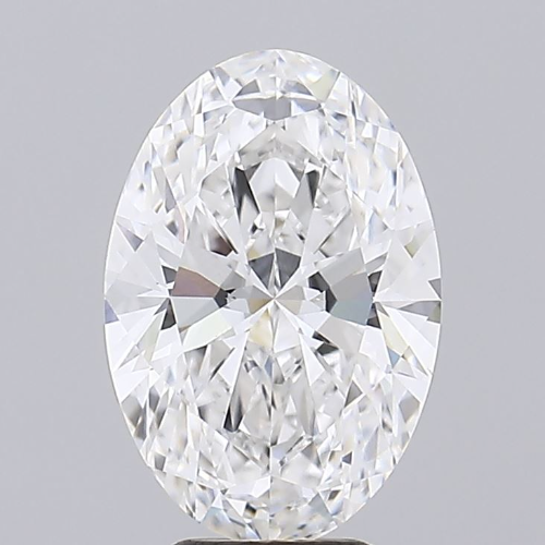 3.7 Carat Oval Lab Diamond with  Cut Diamond in 14KT  view 1
