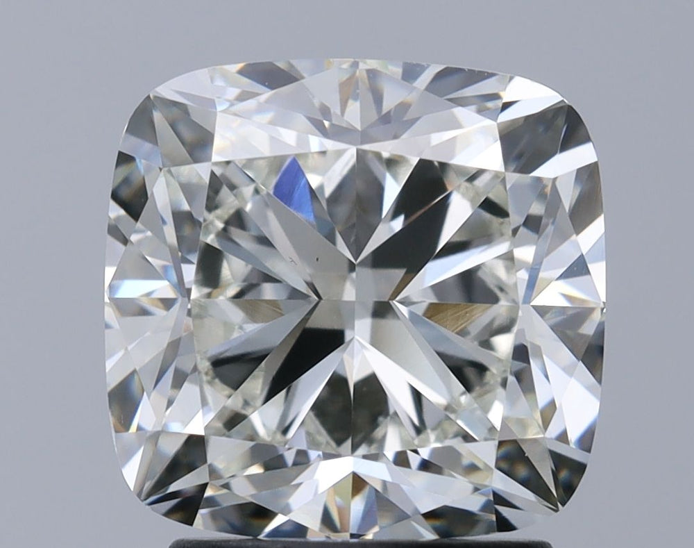 2.5 Carat Cushion Natural Diamond with  Cut Diamond in 14KT  view 1
