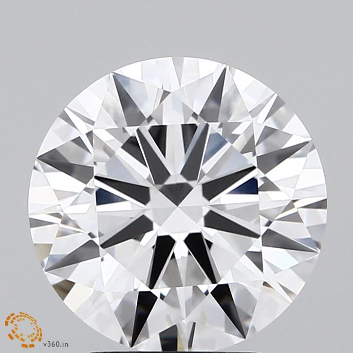 2.95 Carat Round Lab Diamond with  Cut Diamond in 14KT  view 1
