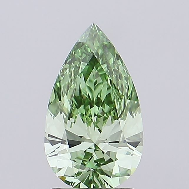 1.71 Carat Pear Lab Diamond with  Cut Diamond in 14KT  view 1
