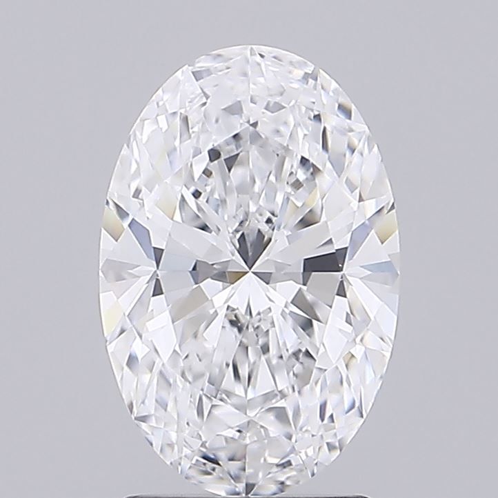 2.03 Carat Oval Lab Diamond with  Cut Diamond in 14KT  view 1
