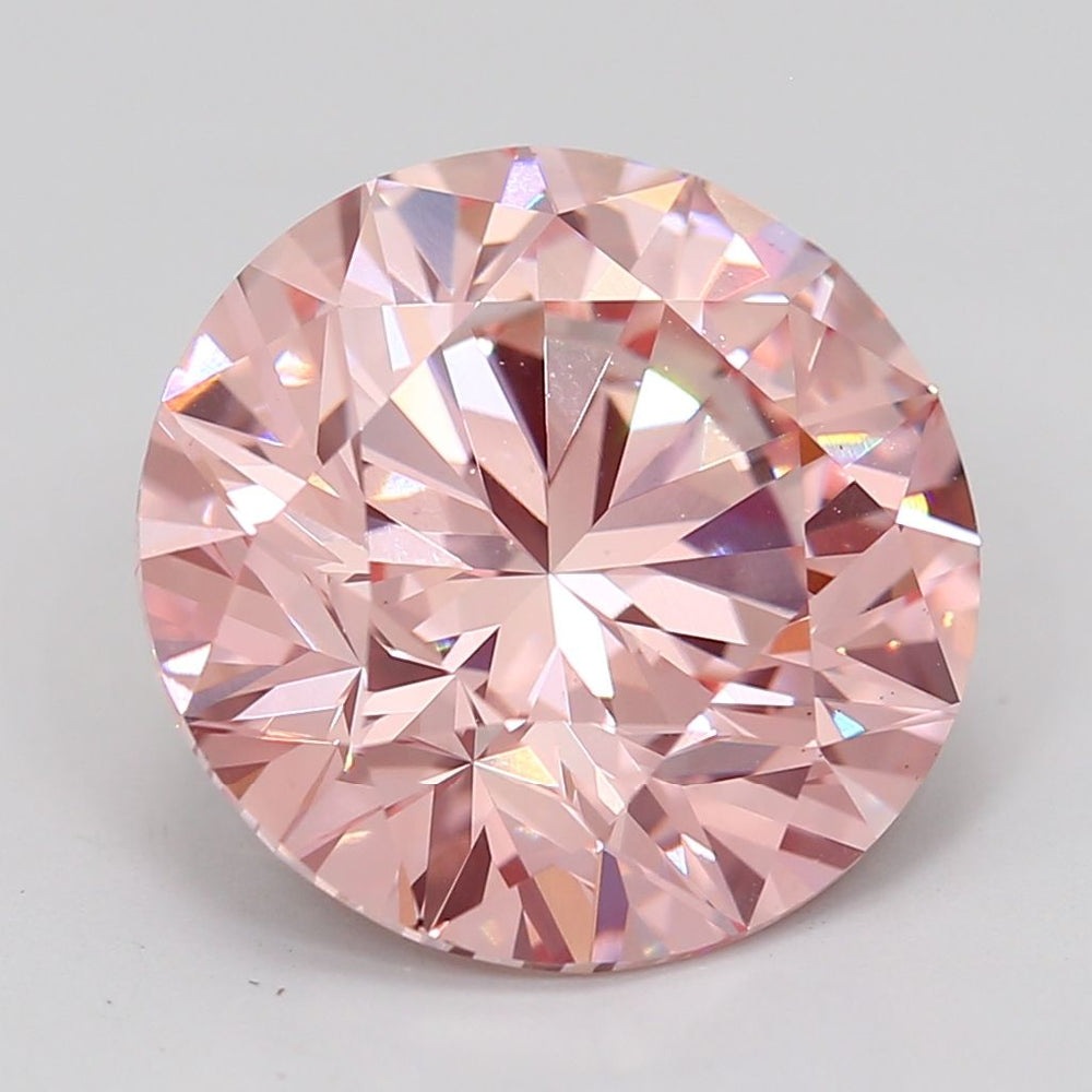6.72 Carat Round Lab Diamond with  Cut Diamond in 14KT  view 1
