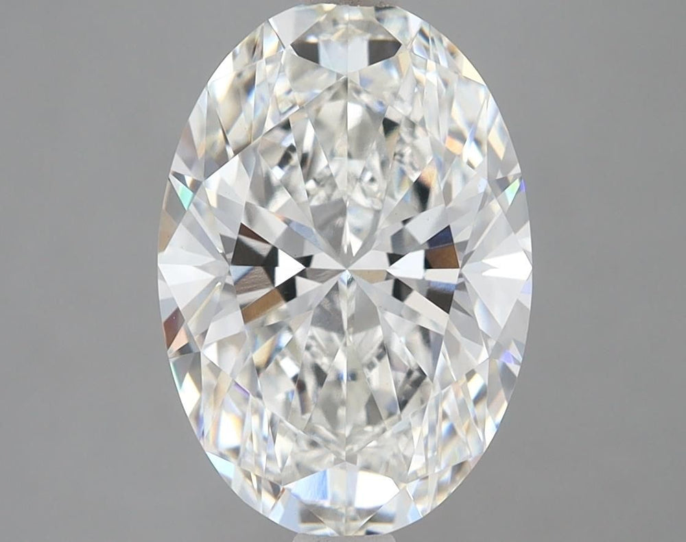 3.24 Carat Oval Lab Diamond with  Cut Diamond in 14KT  view 1
