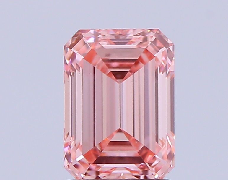 1.52 Carat Emerald Lab Diamond with  Cut Diamond in 14KT  view 1
