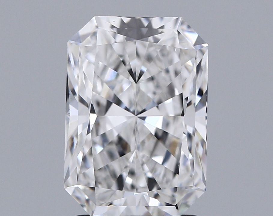 2.43 Carat Radiant Lab Diamond with  Cut Diamond in 14KT  view 1
