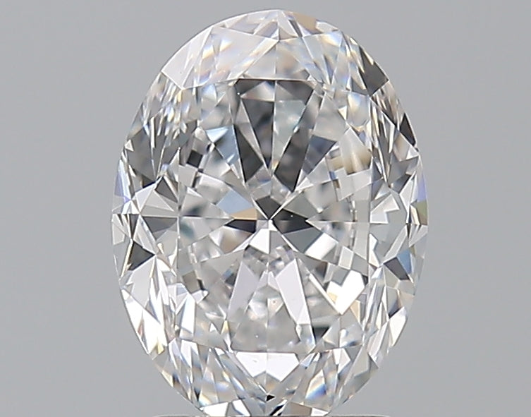 1.9 Carat Oval Lab Diamond with  Cut Diamond in 14KT  view 1
