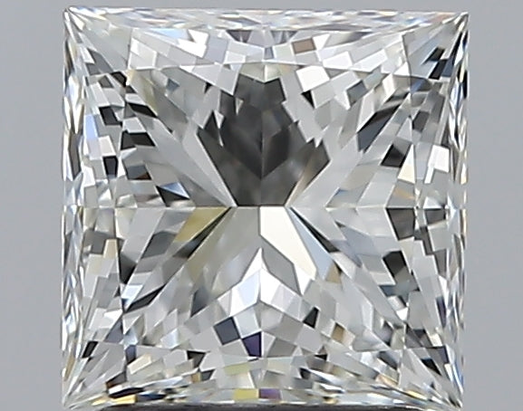 1.91 Carat Princess Natural Diamond with  Cut Diamond in 14KT  view 1
