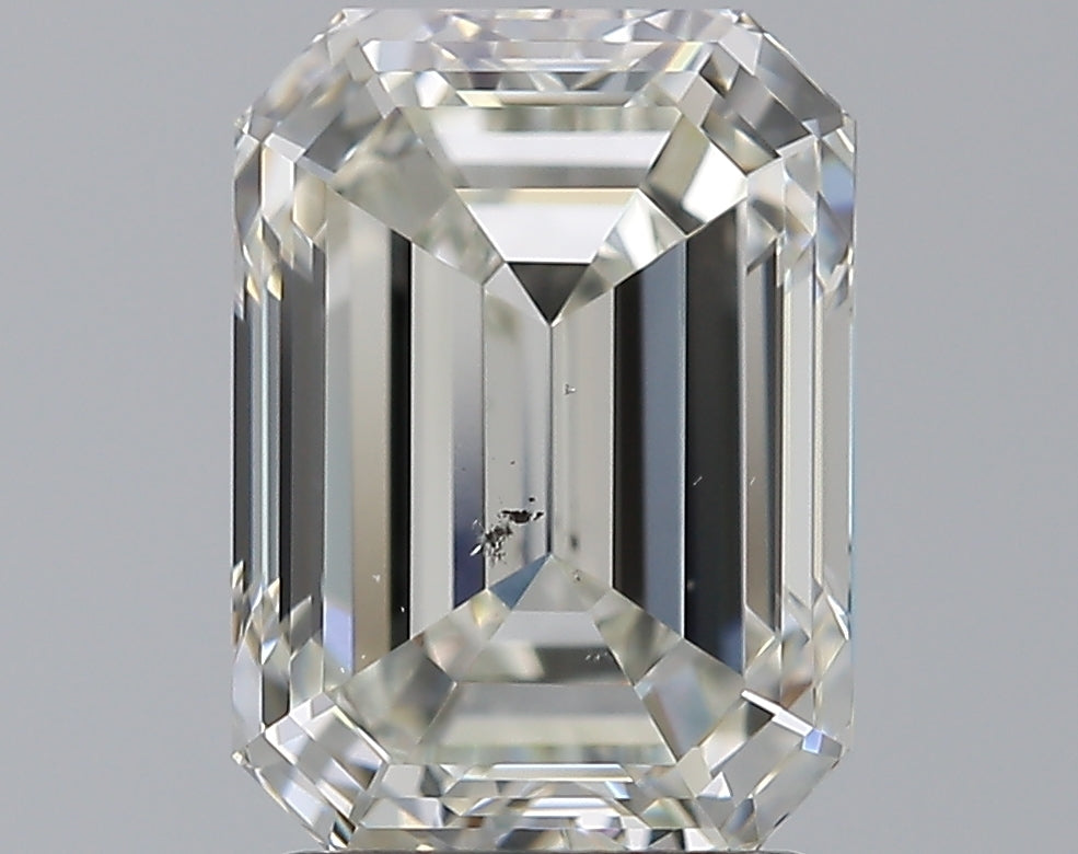 2.52 Carat Emerald Natural Diamond with  Cut Diamond in 14KT  view 1
