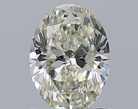 1.01 Carat Oval Natural Diamond with  Cut Diamond in 14KT  view 1
