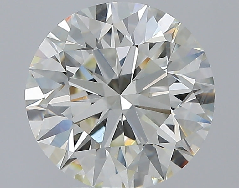 3.01 Carat Round Natural Diamond with  Cut Diamond in 14KT  view 1
