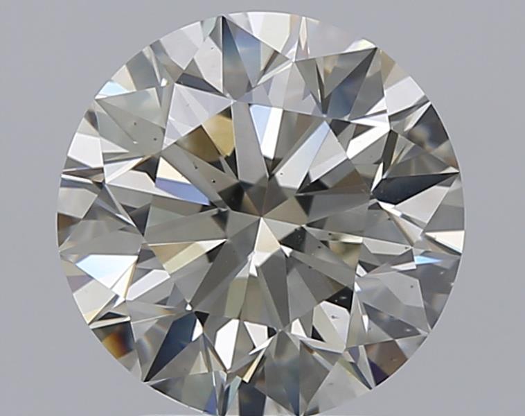 2.79 Carat Round Natural Diamond with  Cut Diamond in 14KT  view 1
