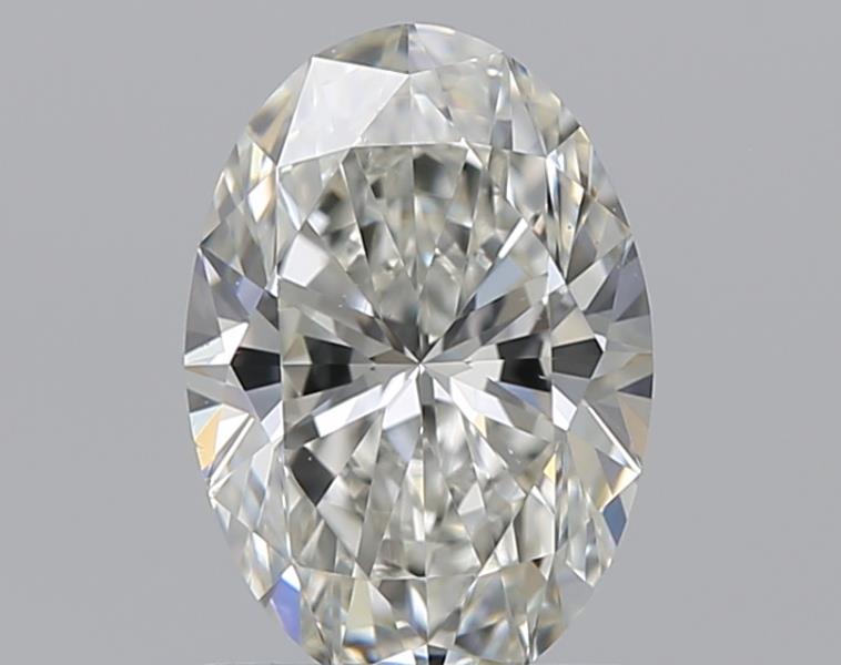 0.91 Carat Oval Natural Diamond with  Cut Diamond in 14KT  view 1
