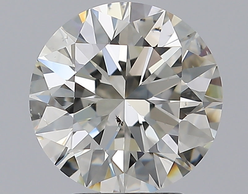 3.01 Carat Round Natural Diamond with  Cut Diamond in 14KT  view 1
