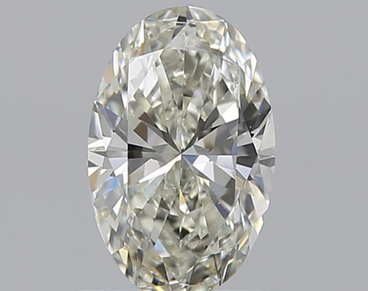 0.73 Carat Oval Natural Diamond with  Cut Diamond in 14KT  view 1
