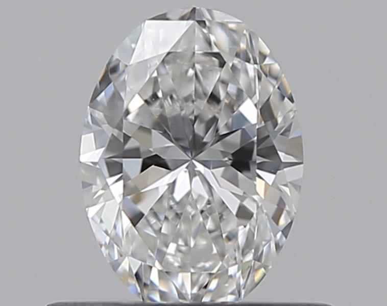 0.4 Carat Oval Natural Diamond with  Cut Diamond in 14KT  view 1
