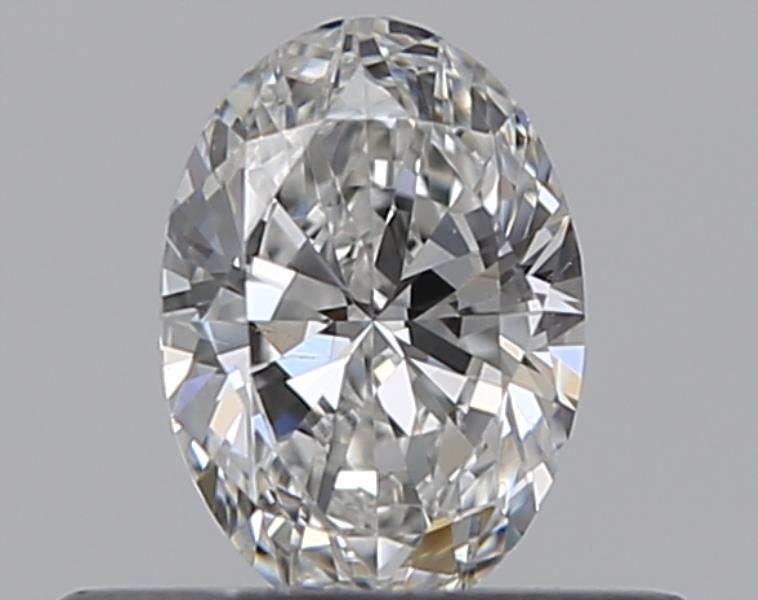 0.3 Carat Oval Natural Diamond with  Cut Diamond in 14KT  view 1
