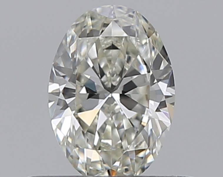 0.38 Carat Oval Natural Diamond with  Cut Diamond in 14KT  view 1
