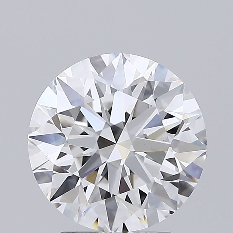 2.55 Carat Round Lab Diamond with  Cut Diamond in 14KT  view 1
