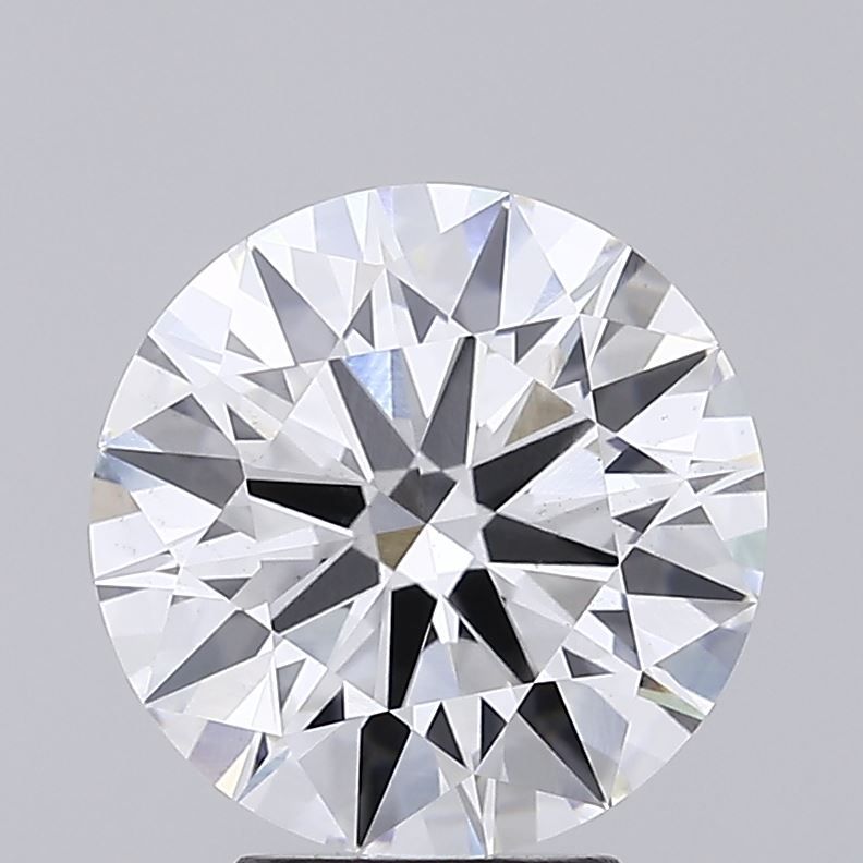 4.0 Carat Round Lab Diamond with  Cut Diamond in 14KT  view 1
