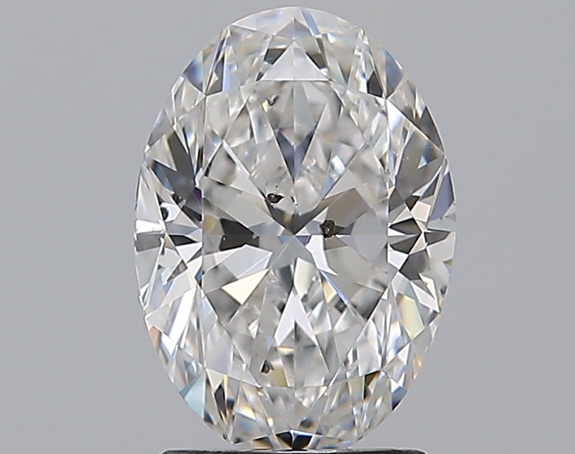 2.0 Carat Oval Natural Diamond with  Cut Diamond in 14KT  view 1
