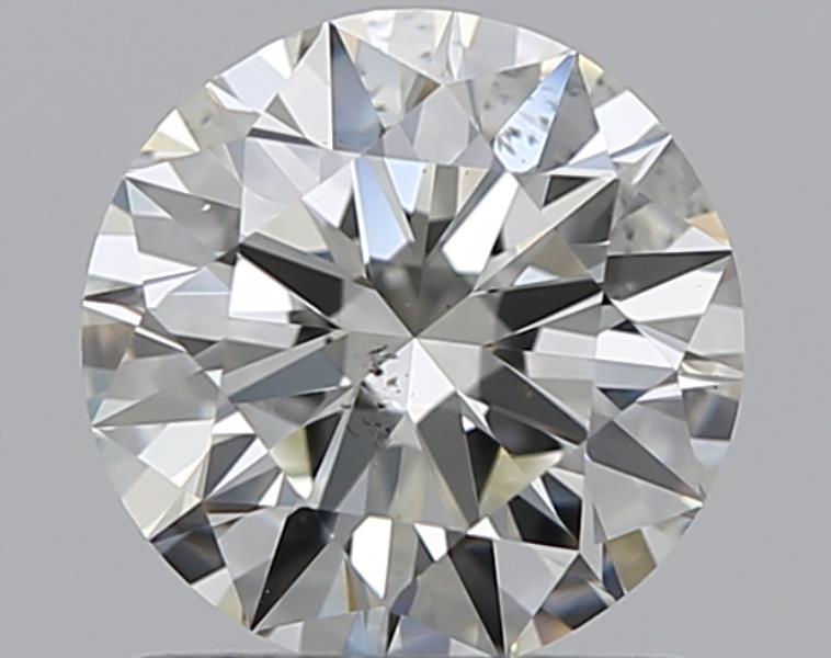 0.9 Carat Round Natural Diamond with  Cut Diamond in 14KT  view 1
