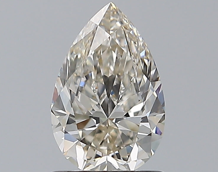 1.01 Carat Pear Natural Diamond with  Cut Diamond in 14KT  view 1
