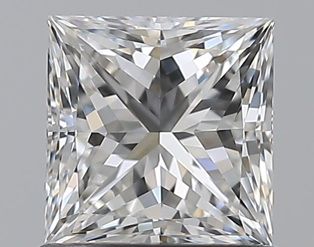 1.01 Carat Princess Natural Diamond with  Cut Diamond in 14KT  view 1
