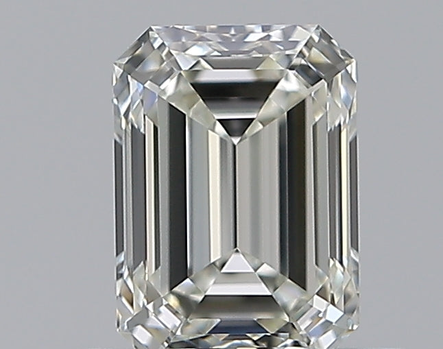 0.46 Carat Emerald Natural Diamond with  Cut Diamond in 14KT  view 1

