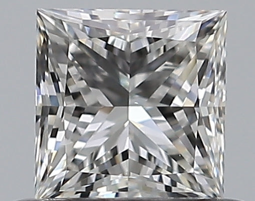 0.5 Carat Princess Natural Diamond with  Cut Diamond in 14KT  view 1
