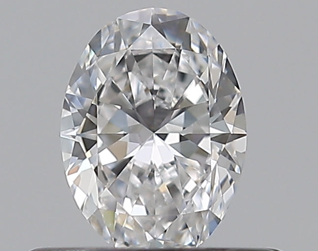 0.4 Carat Oval Natural Diamond with  Cut Diamond in 14KT  view 1
