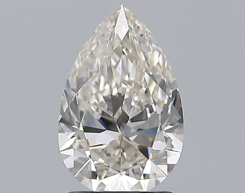 1.51 Carat Pear Natural Diamond with  Cut Diamond in 14KT  view 1
