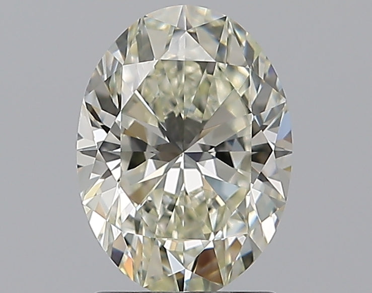 1.54 Carat Oval Natural Diamond with  Cut Diamond in 14KT  view 1
