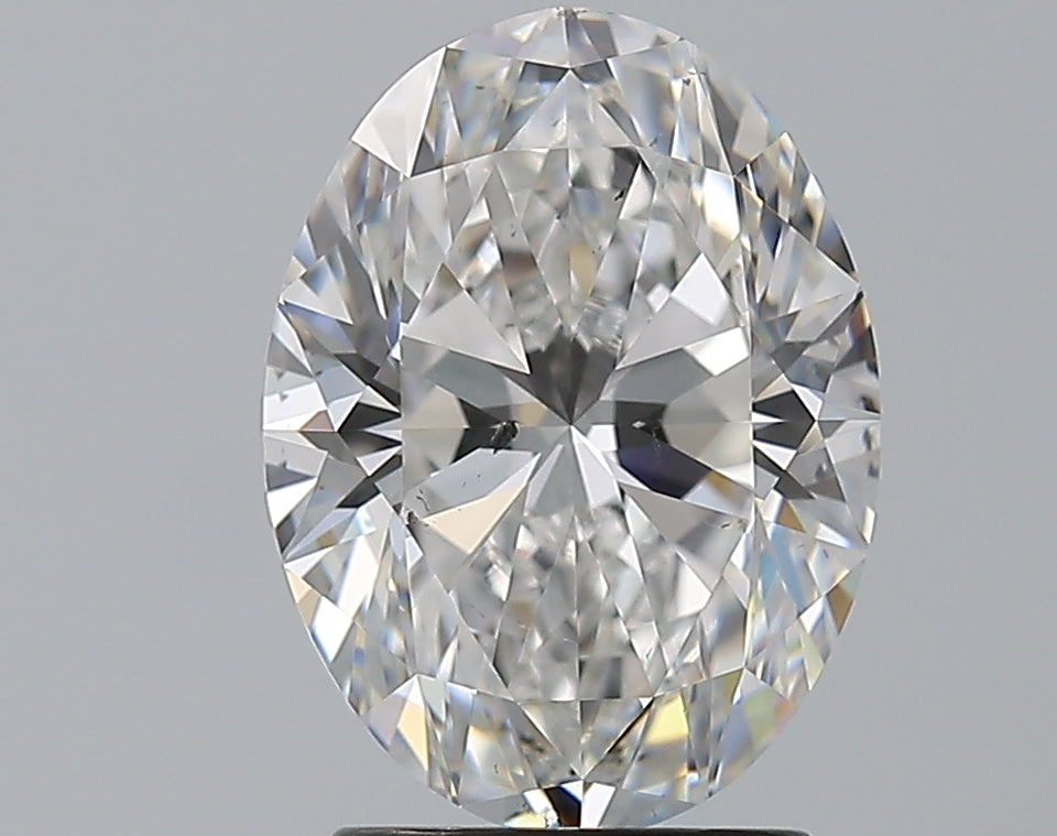 2.51 Carat Oval Natural Diamond with  Cut Diamond in 14KT  view 1
