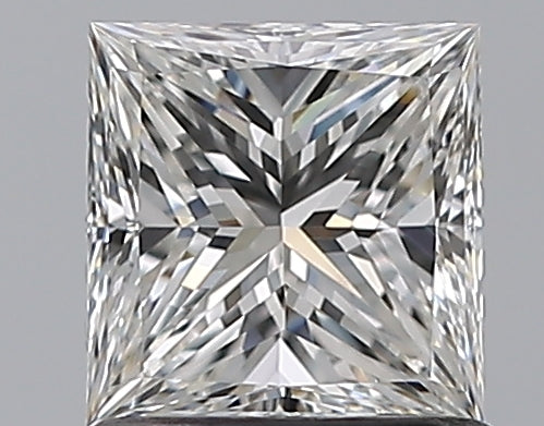 1.01 Carat Princess Natural Diamond with  Cut Diamond in 14KT  view 1
