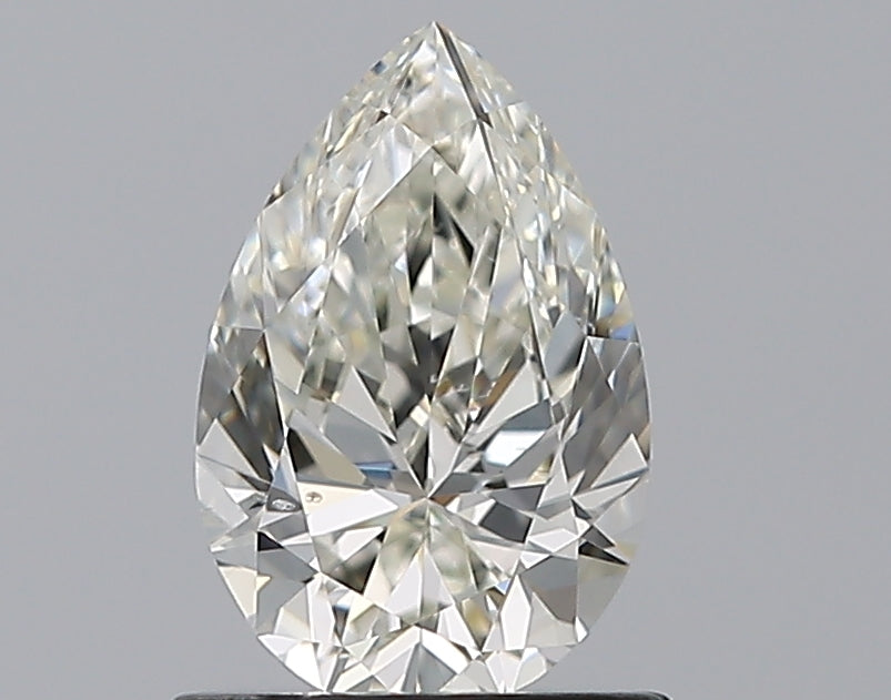 0.9 Carat Pear Natural Diamond with  Cut Diamond in 14KT  view 1
