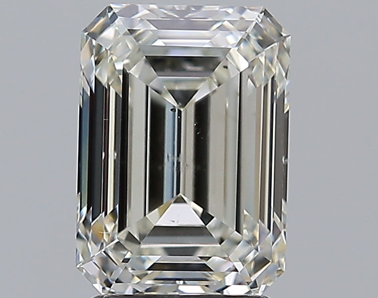 2.5 Carat Emerald Natural Diamond with  Cut Diamond in 14KT  view 1
