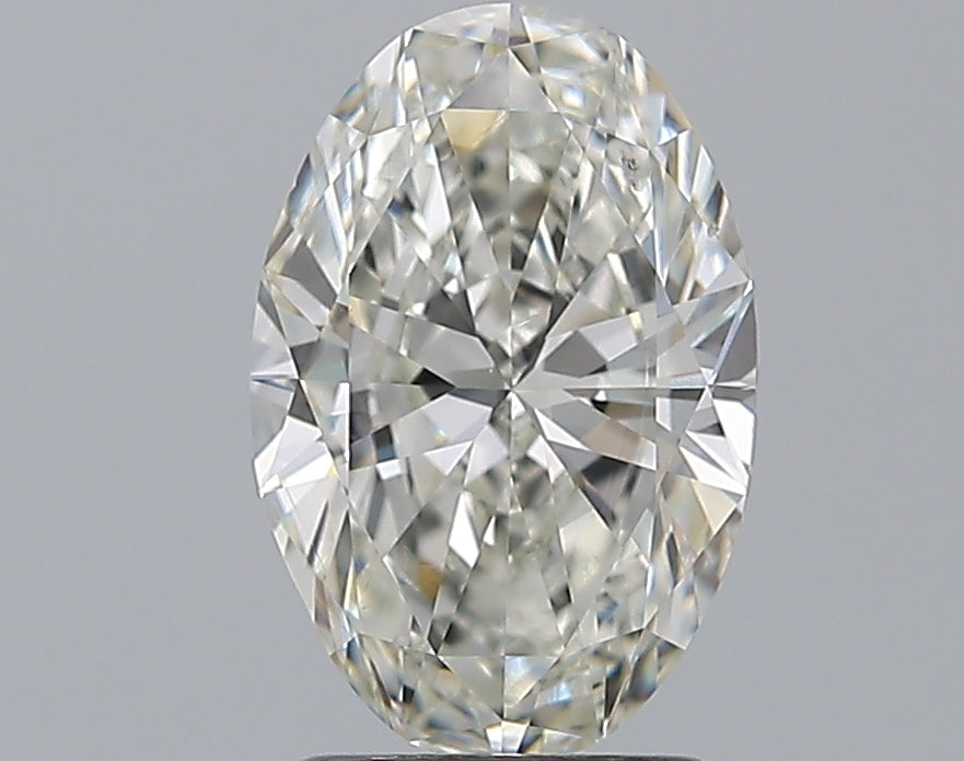 2.0 Carat Oval Natural Diamond with  Cut Diamond in 14KT  view 1

