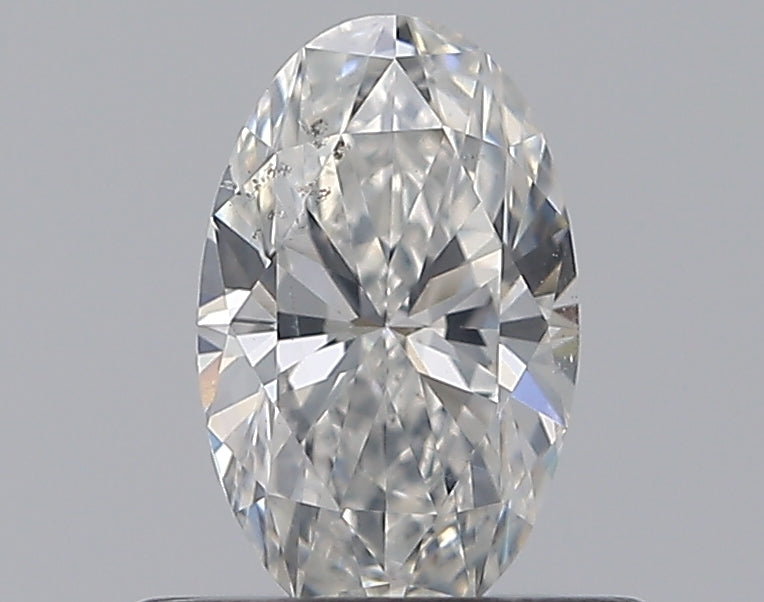 0.43 Carat Oval Natural Diamond with  Cut Diamond in 14KT  view 1
