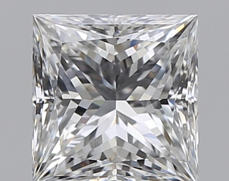 1.01 Carat Princess Natural Diamond with  Cut Diamond in 14KT  view 1
