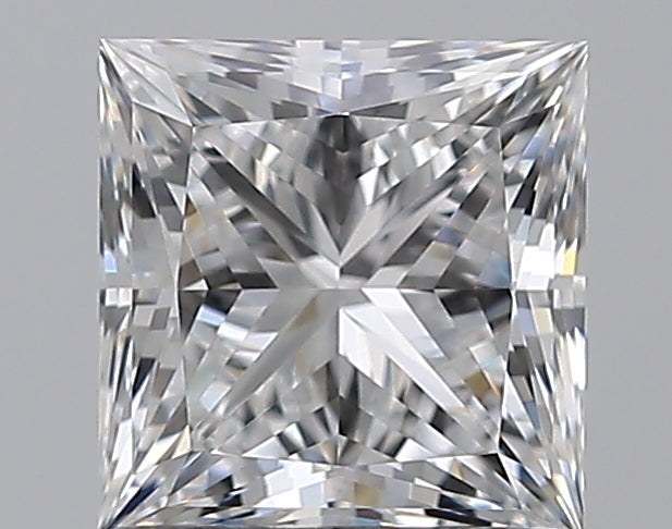 1.01 Carat Princess Natural Diamond with  Cut Diamond in 14KT  view 1

